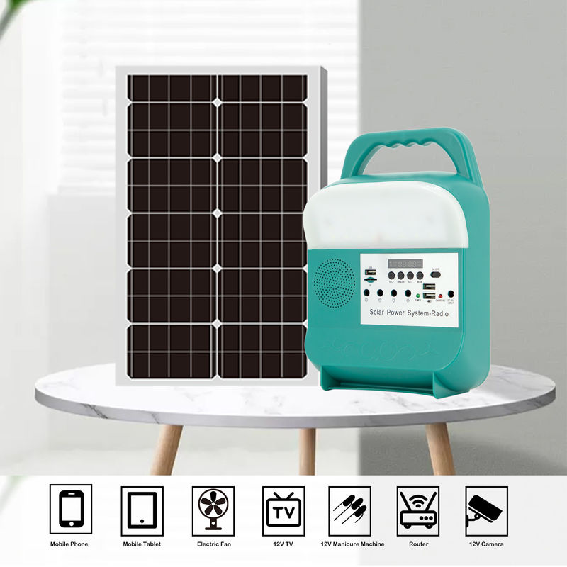 Генератор электропитания 12V портативный солнечный домашний со светом солнечной энергии радио