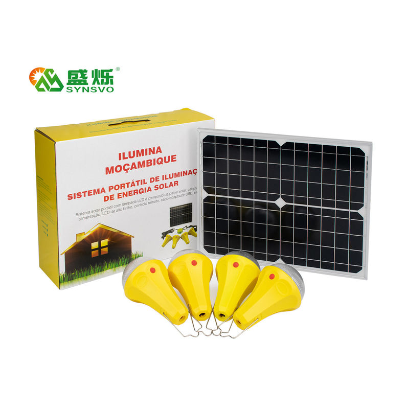 Встроенные литийные батареи солнечные световые комплекты с 6W * 4pcs лампочка рабочее время 10h