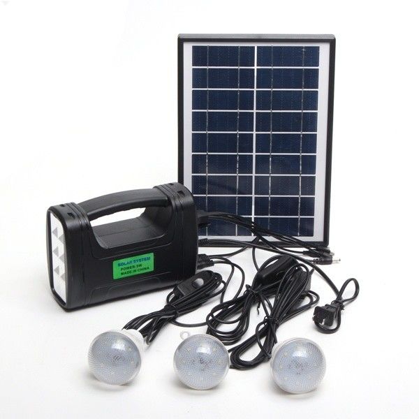 Набор СИД 3W 4W 5W 12PCS SMD крытый солнечный освещая с	4Ah свинцовокислотное Batttery
