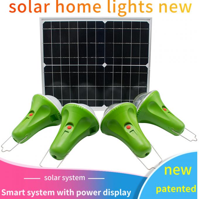 осветительная установка 30W 25W солнечная домашняя с лампами СИД 4PCS Строени-в солнечных лампах 5200mAh