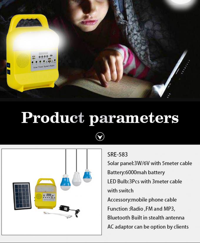 Дом продукта 5V фабрики Китая освещая свет радио 3W 5W 10W электрической системы набора солнечный