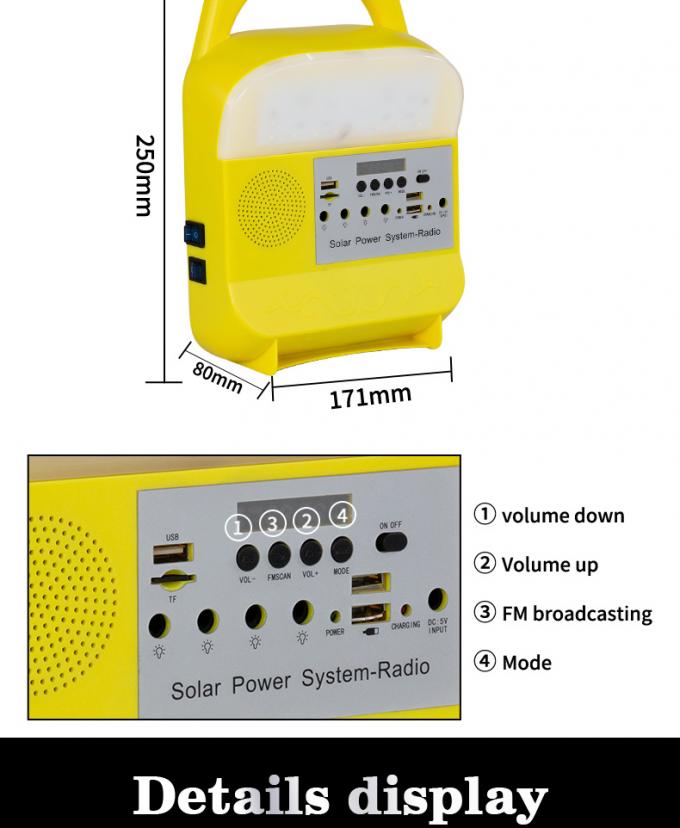 Дом продукта 5V фабрики Китая освещая свет радио 3W 5W 10W электрической системы набора солнечный