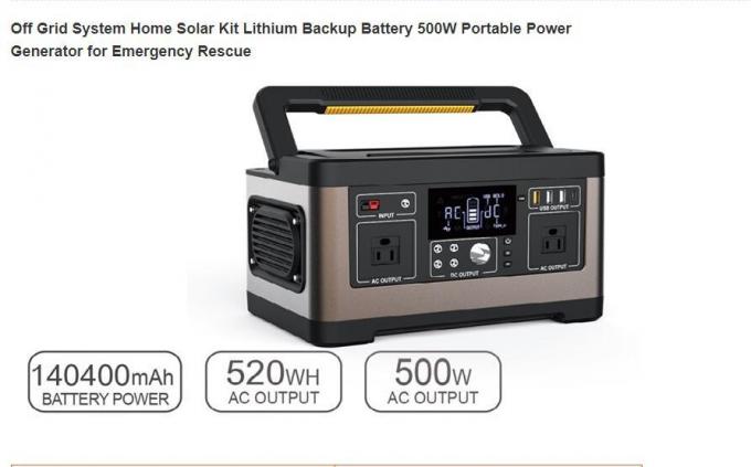Зарядной станции солнечной энергии инвертора 500W солнечной системы выход неразъемной перезаряжаемые универсальный